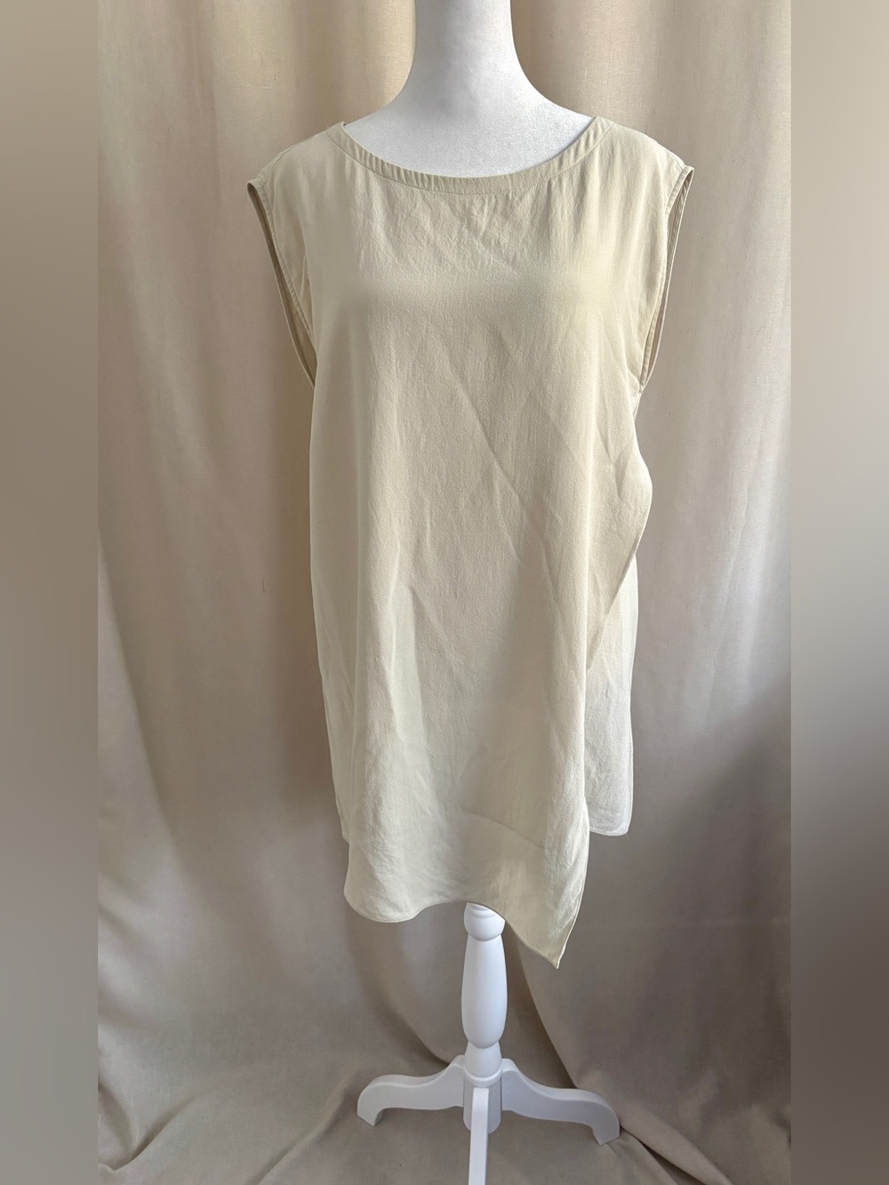 Eileen Fisher Silk Wrap-Front Tunic Dress — Size XS